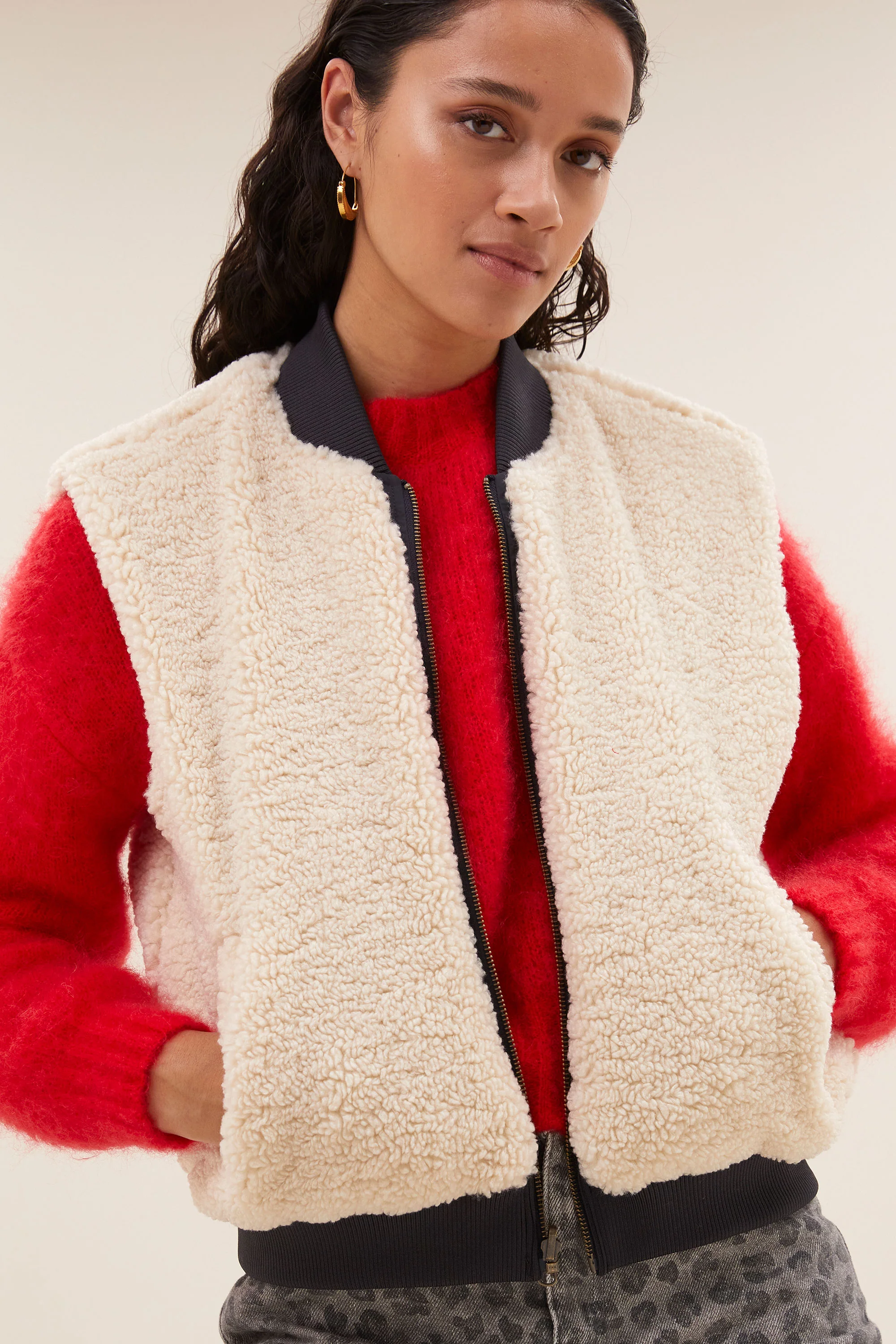 aleksi sleeveless jacket | charcoal - Image 3