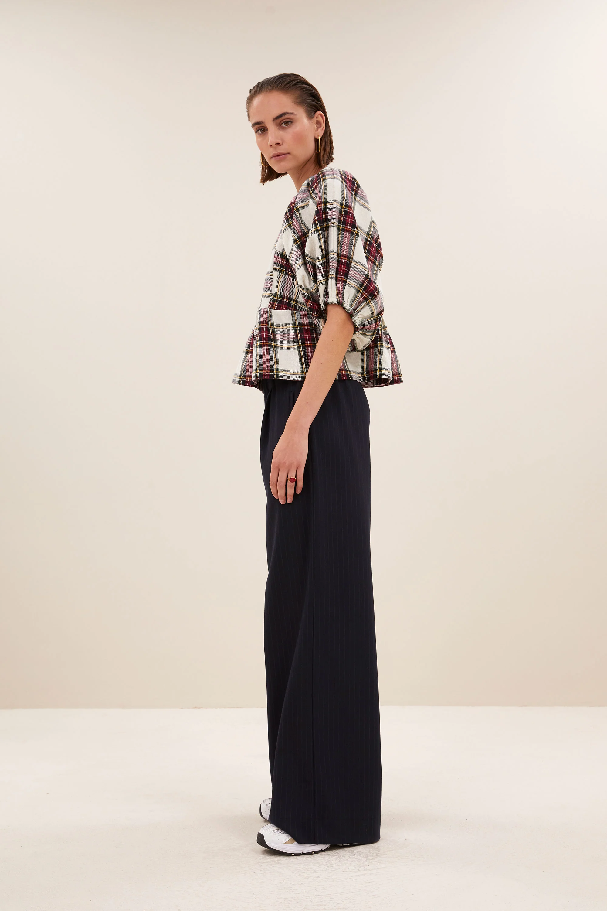 avelon check blouse | tartan check - Image 3