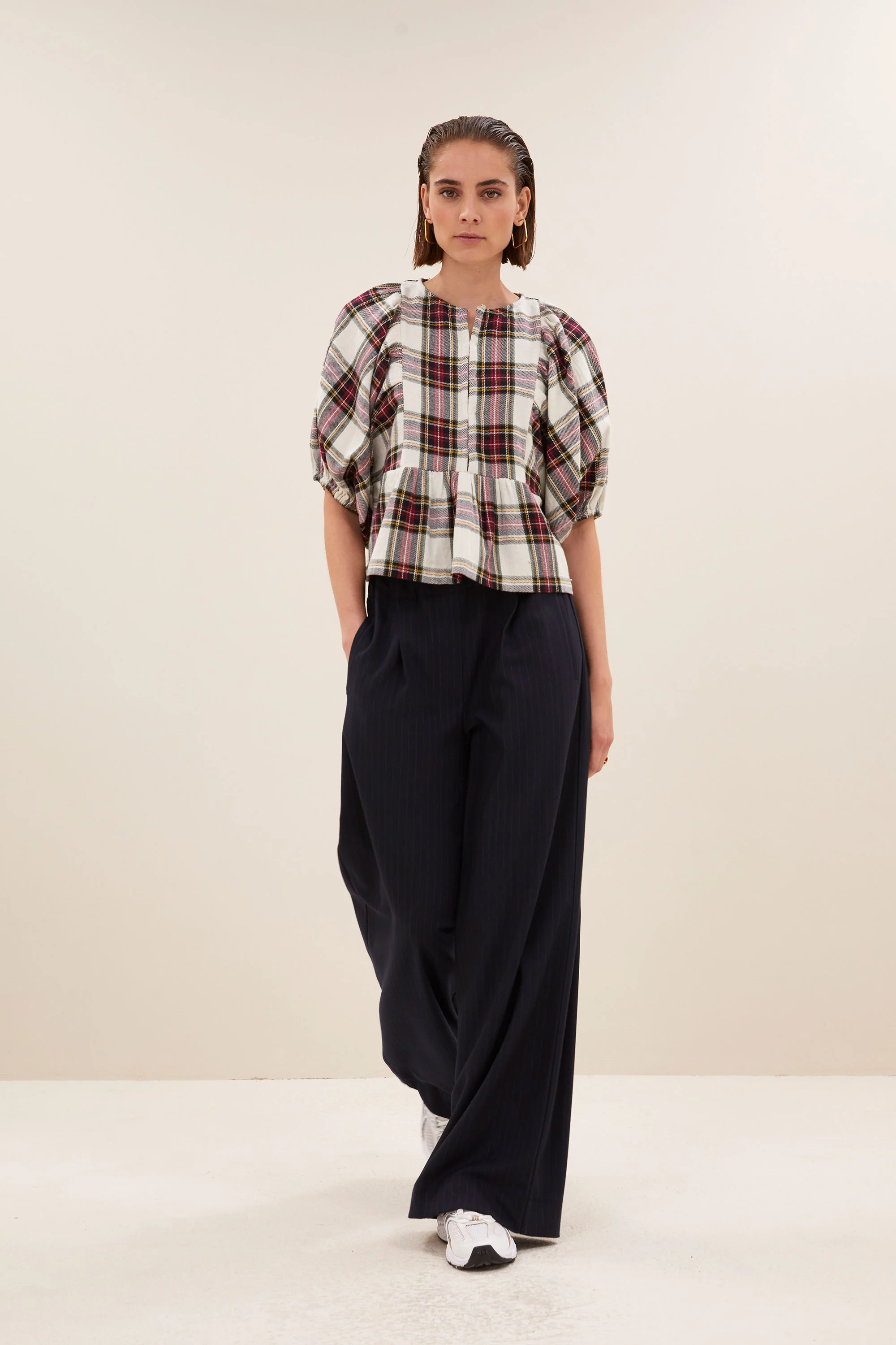avelon check blouse | tartan check - Image 5