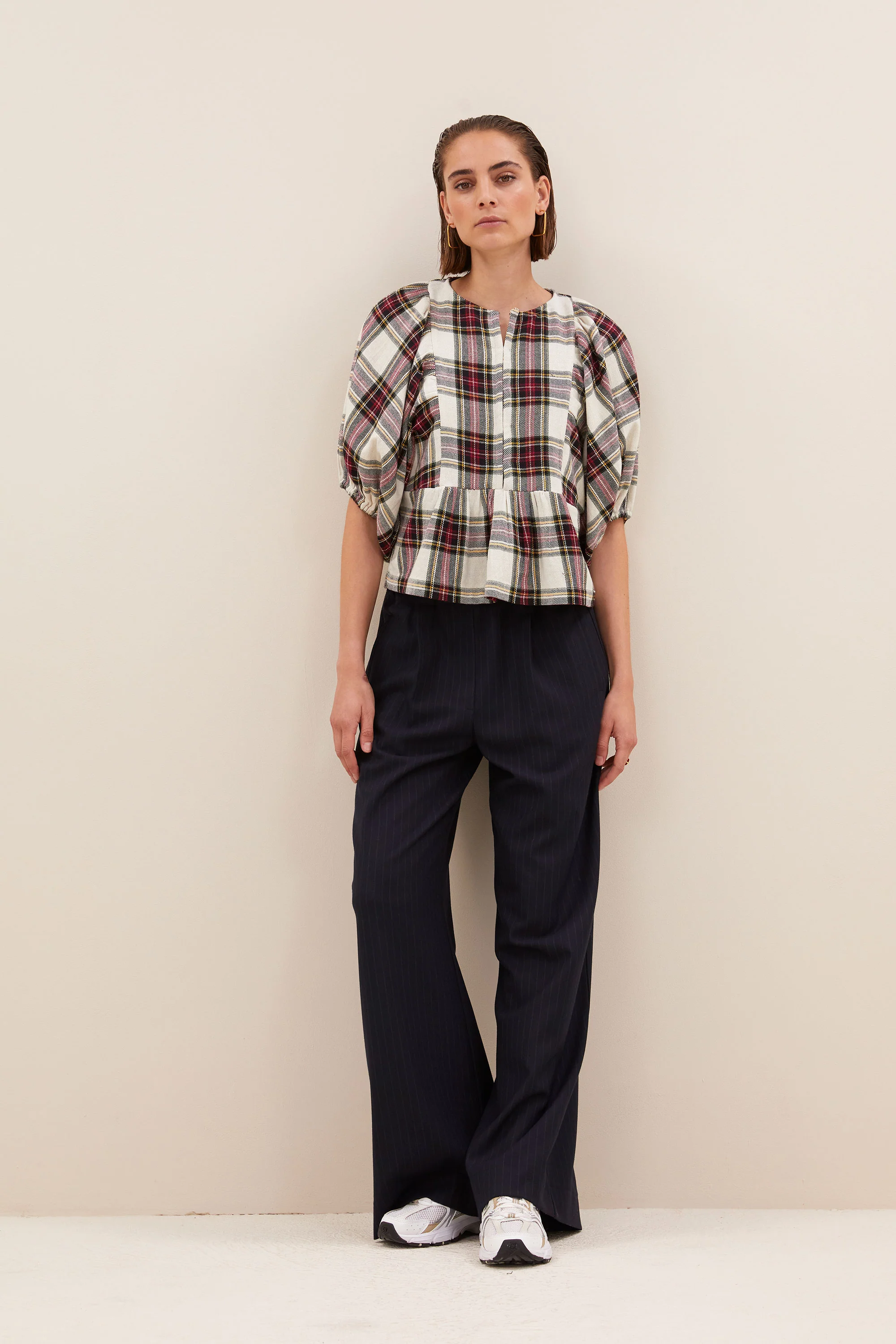 avelon check blouse | tartan check - Image 6