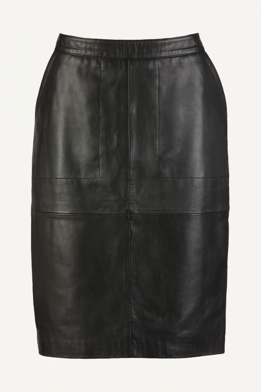 basic leather skirt | black - Image 5