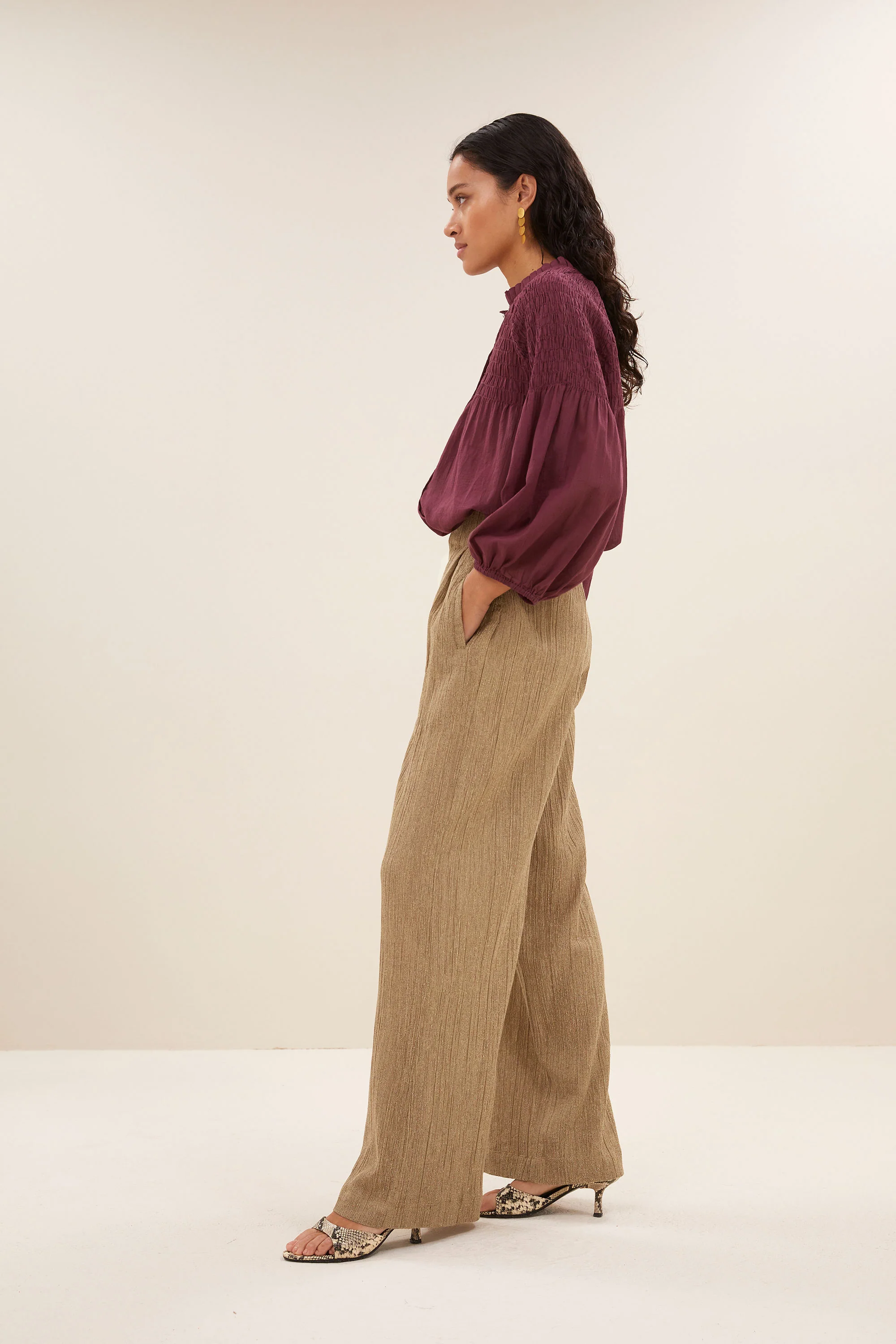 benji lurex pants | gold - Image 3