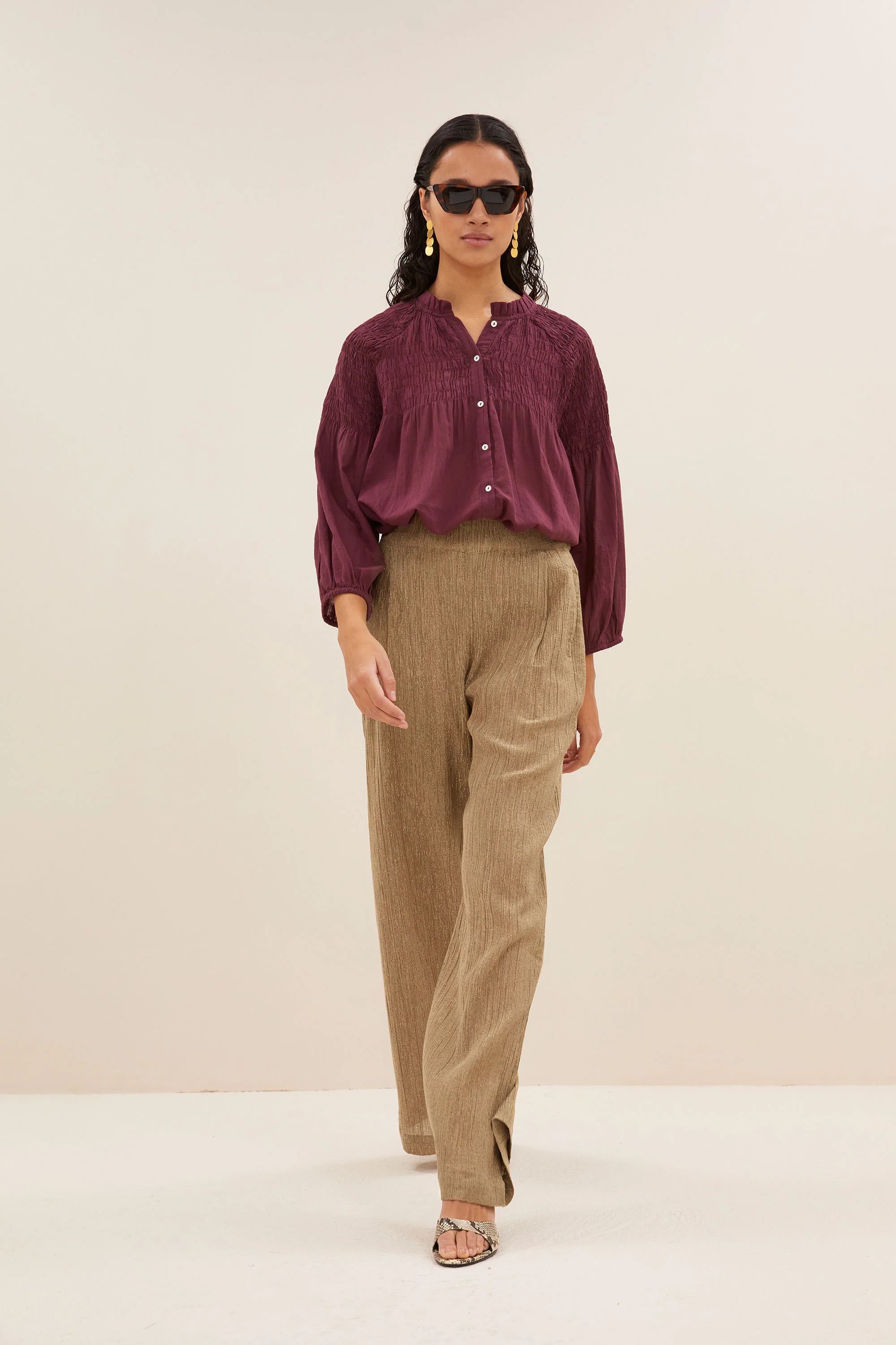 benji lurex pants | gold - Image 5