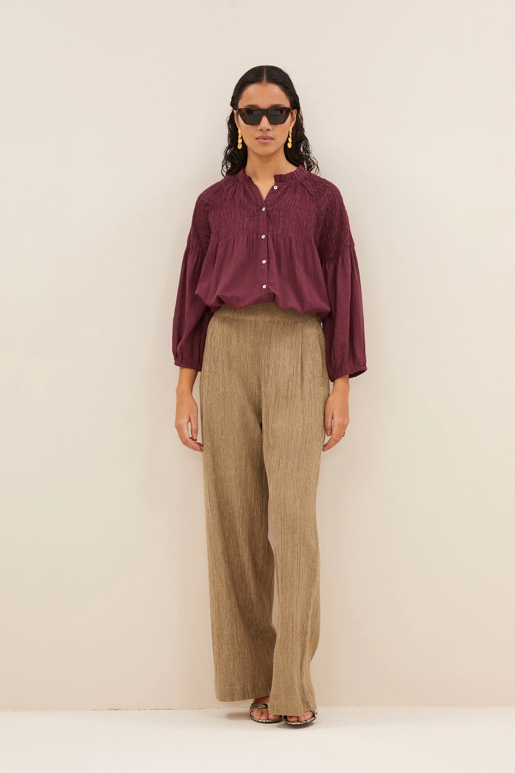 benji lurex pants | gold - Image 6