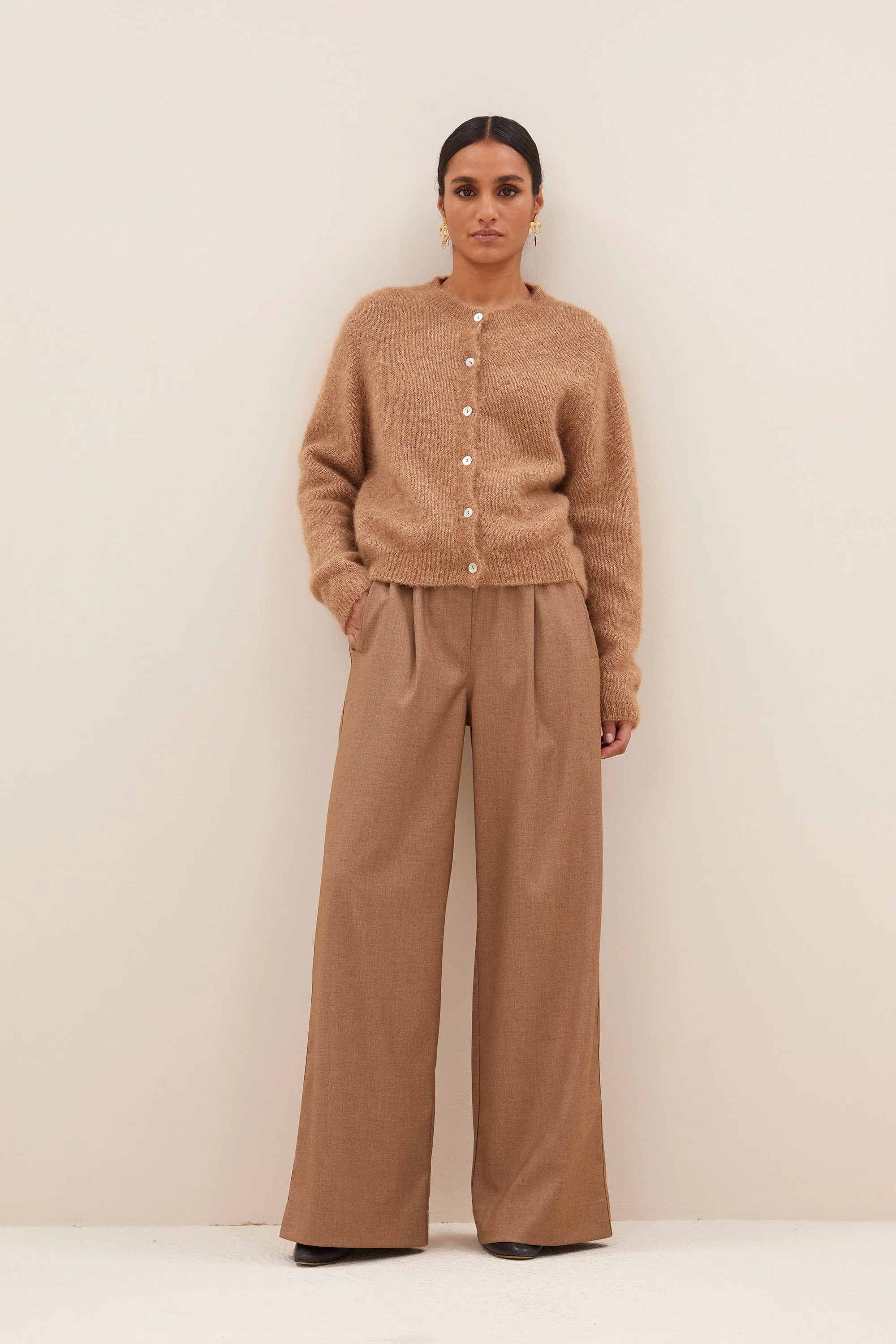 benji melange pants | camel melee - Image 4