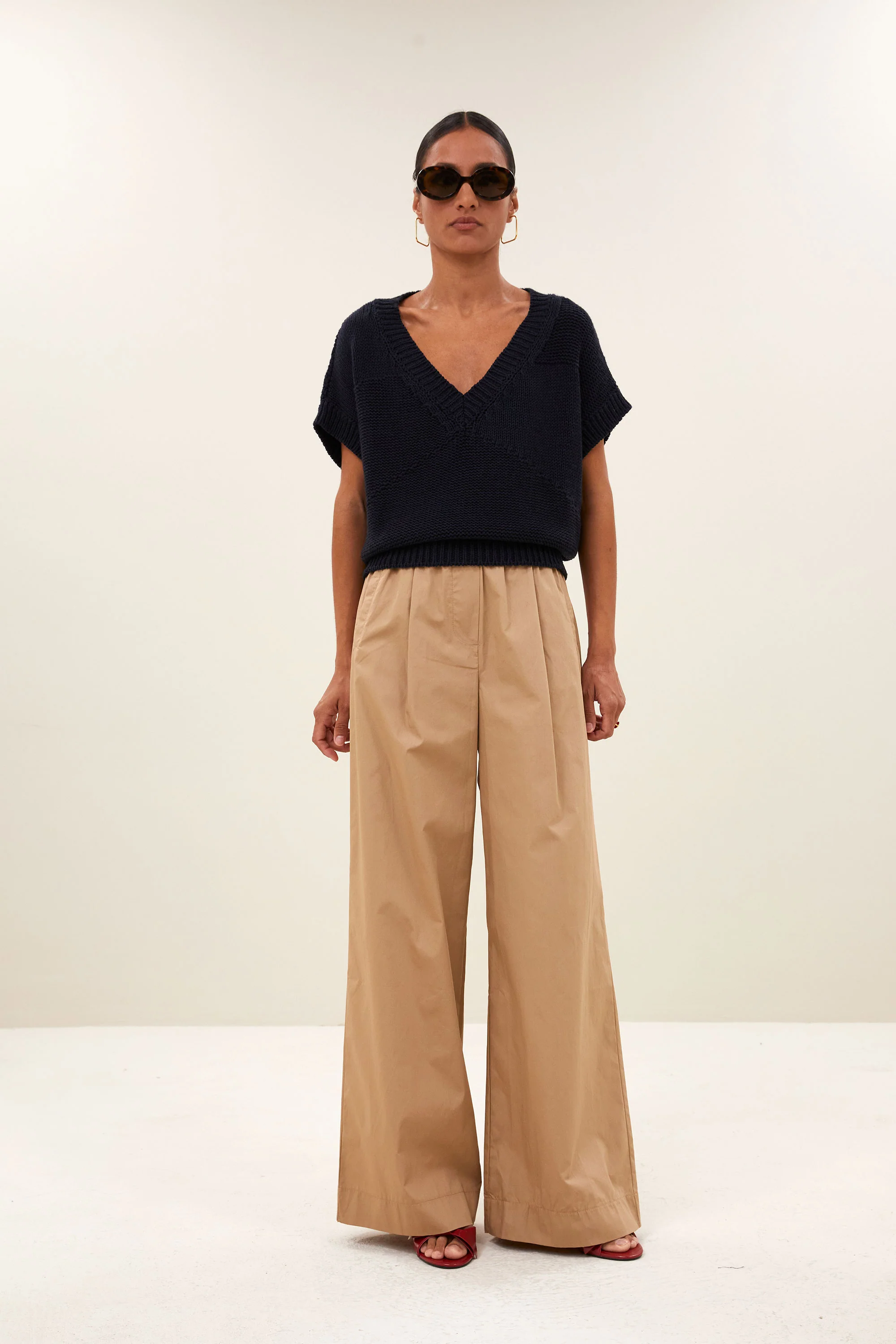benji poplin pants | camel - Image 6