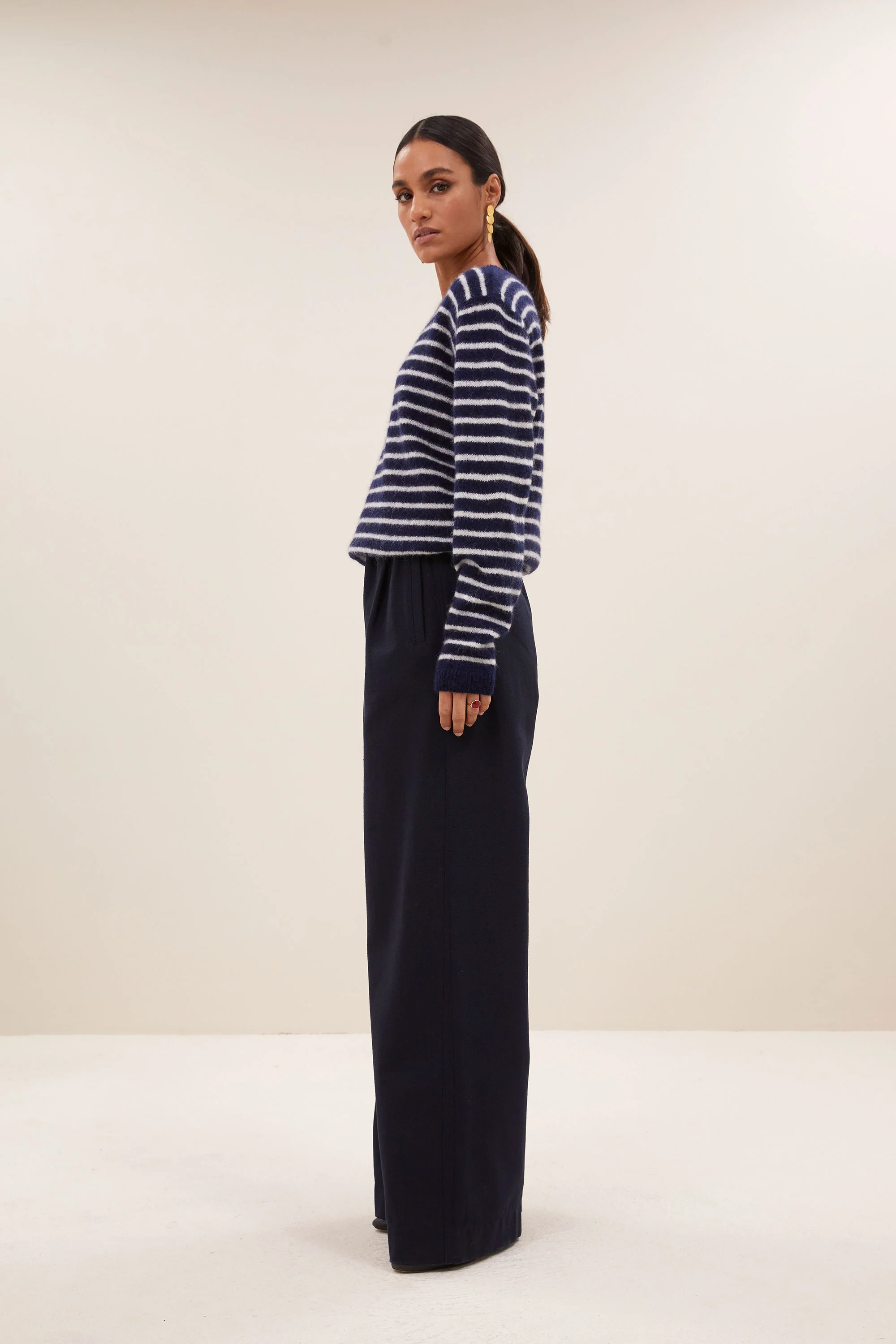 benny stripe pullover | midnight small stripe - Image 4