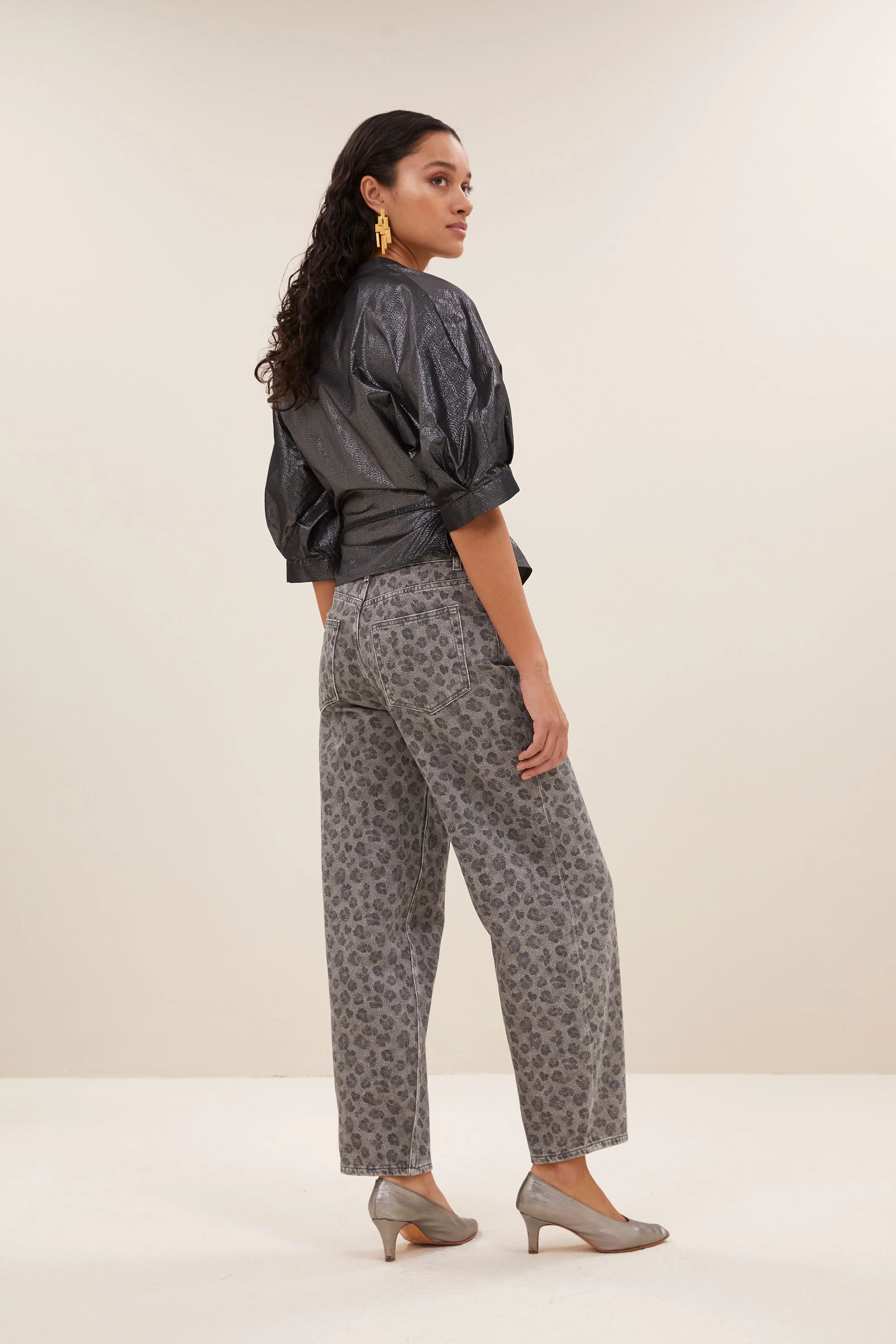 christi silver blouse | silver - Image 4