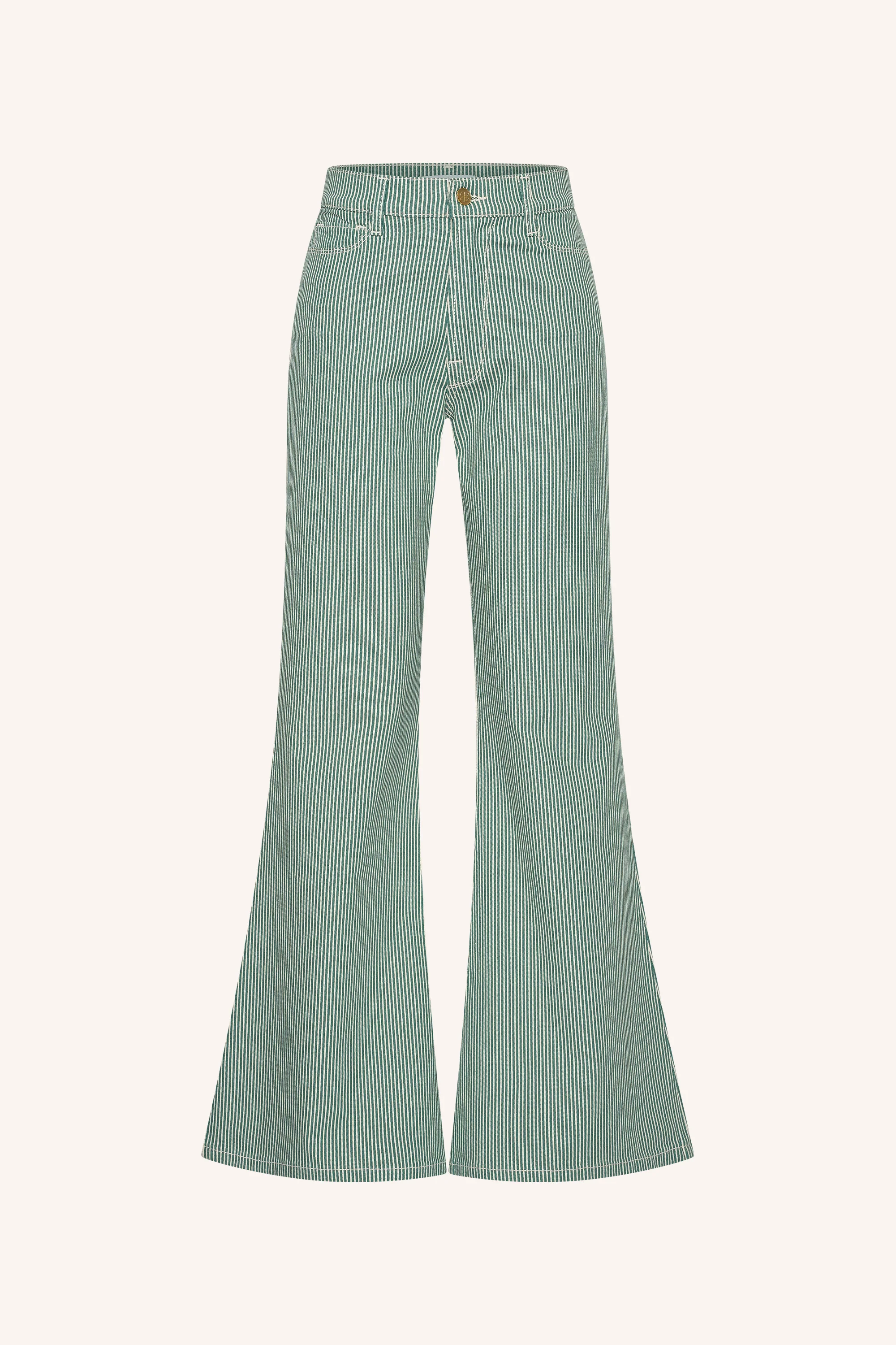 femme stripe pants | dark green stripe - Image 5