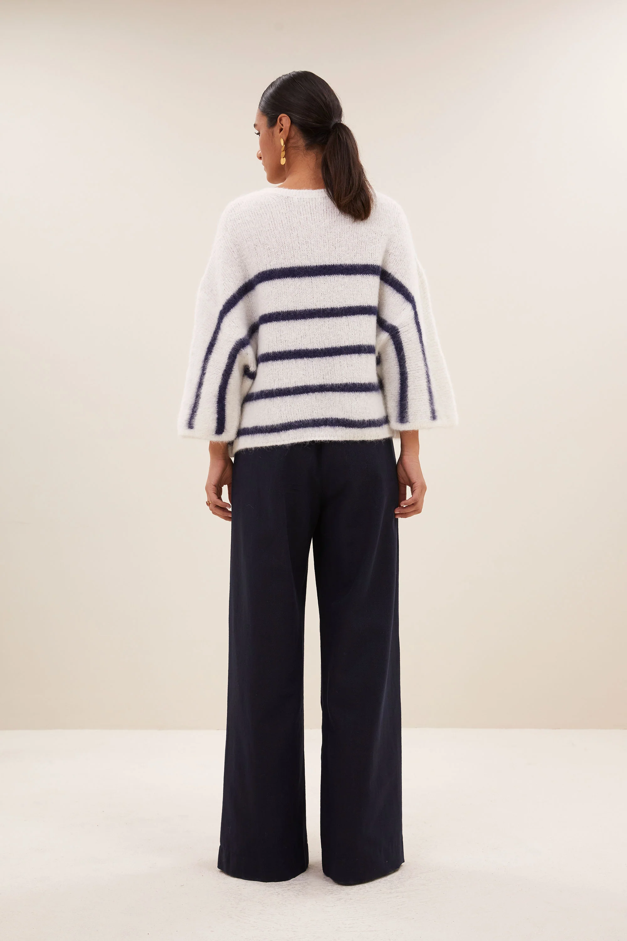 fleur stripe pullover | marine stripe - Image 4