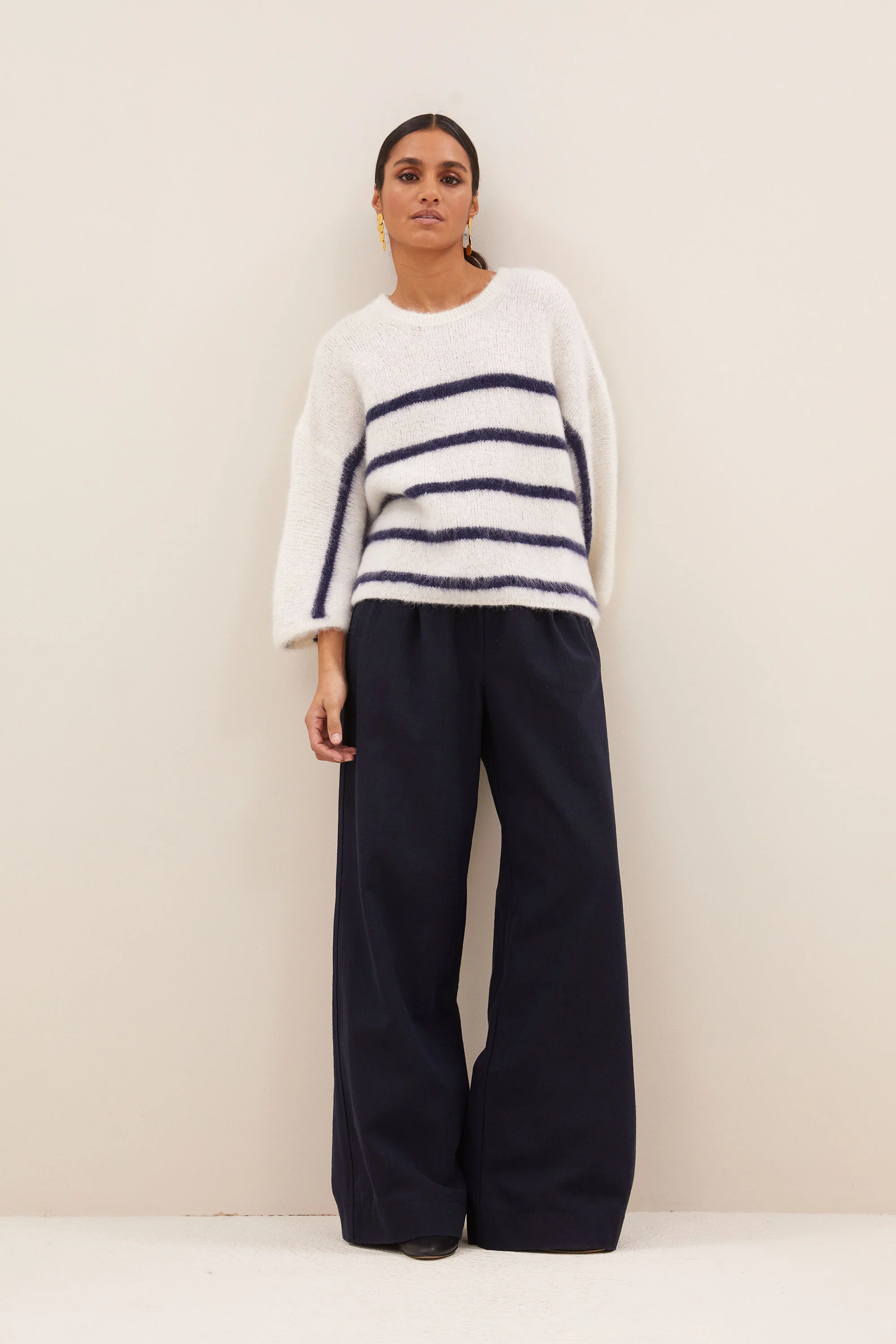 fleur stripe pullover | marine stripe - Image 5