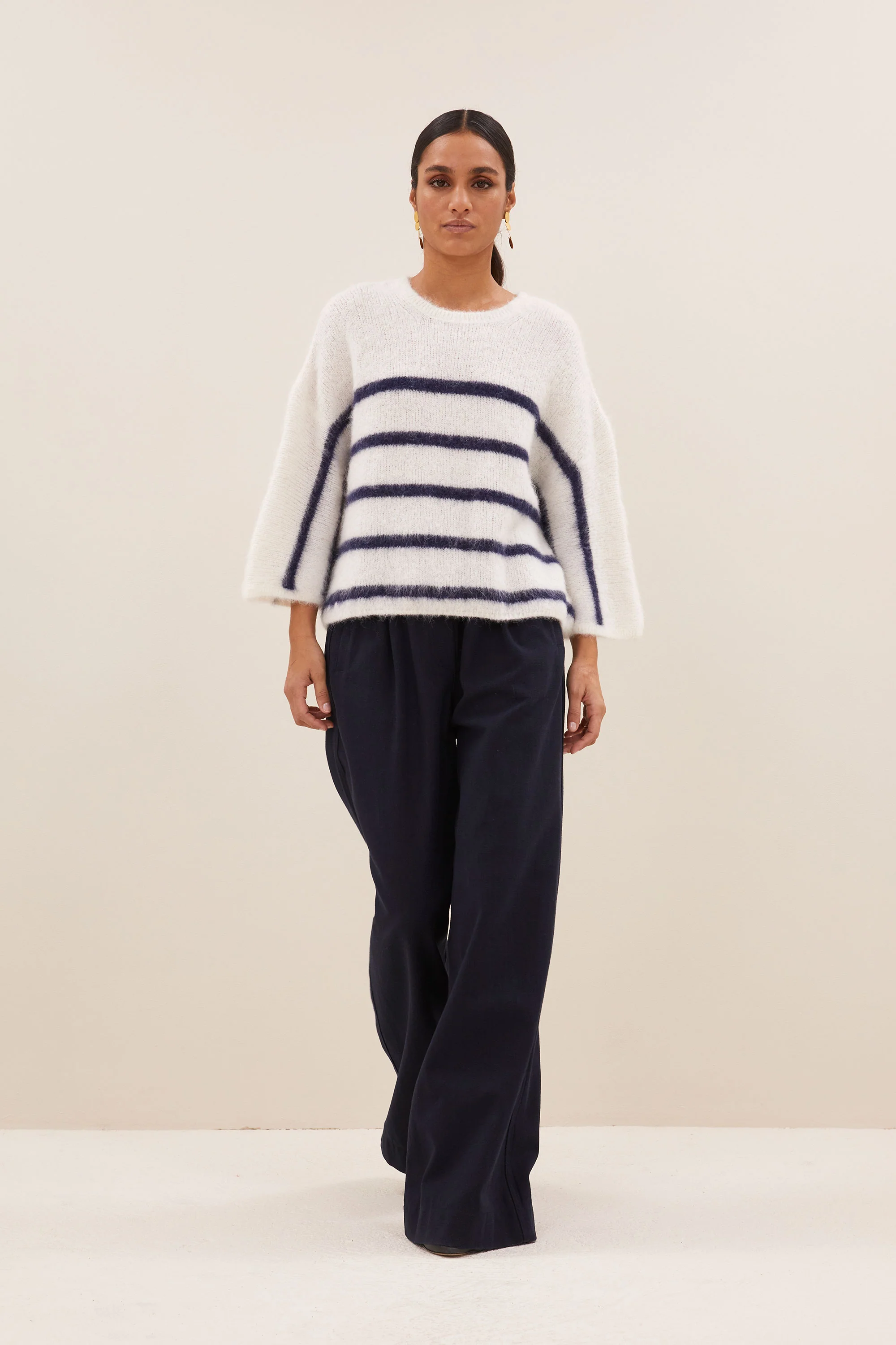 fleur stripe pullover | marine stripe - Image 6