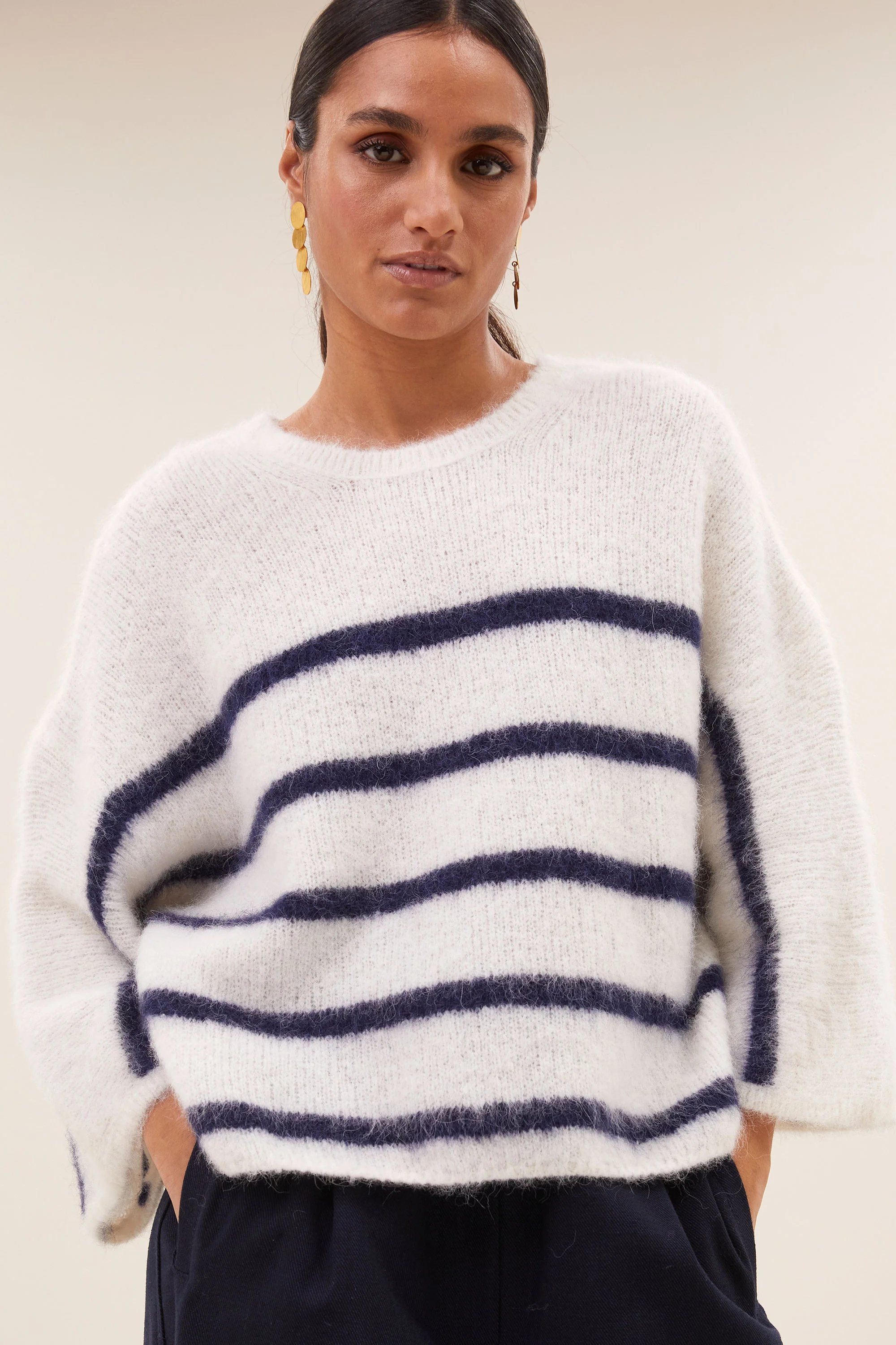 fleur stripe pullover | marine stripe - Image 7