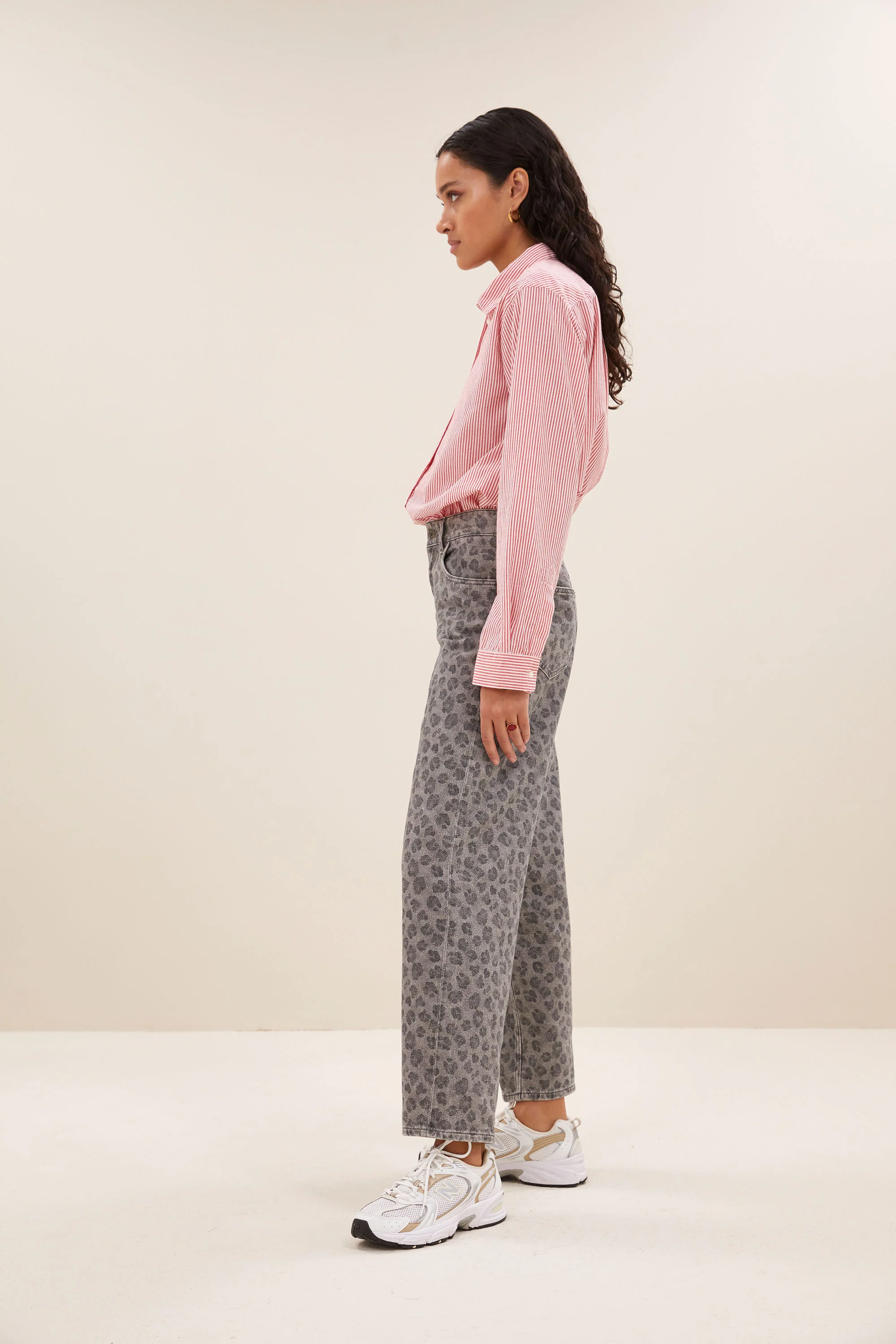 flo stripe blouse | red pinstripe - Image 3