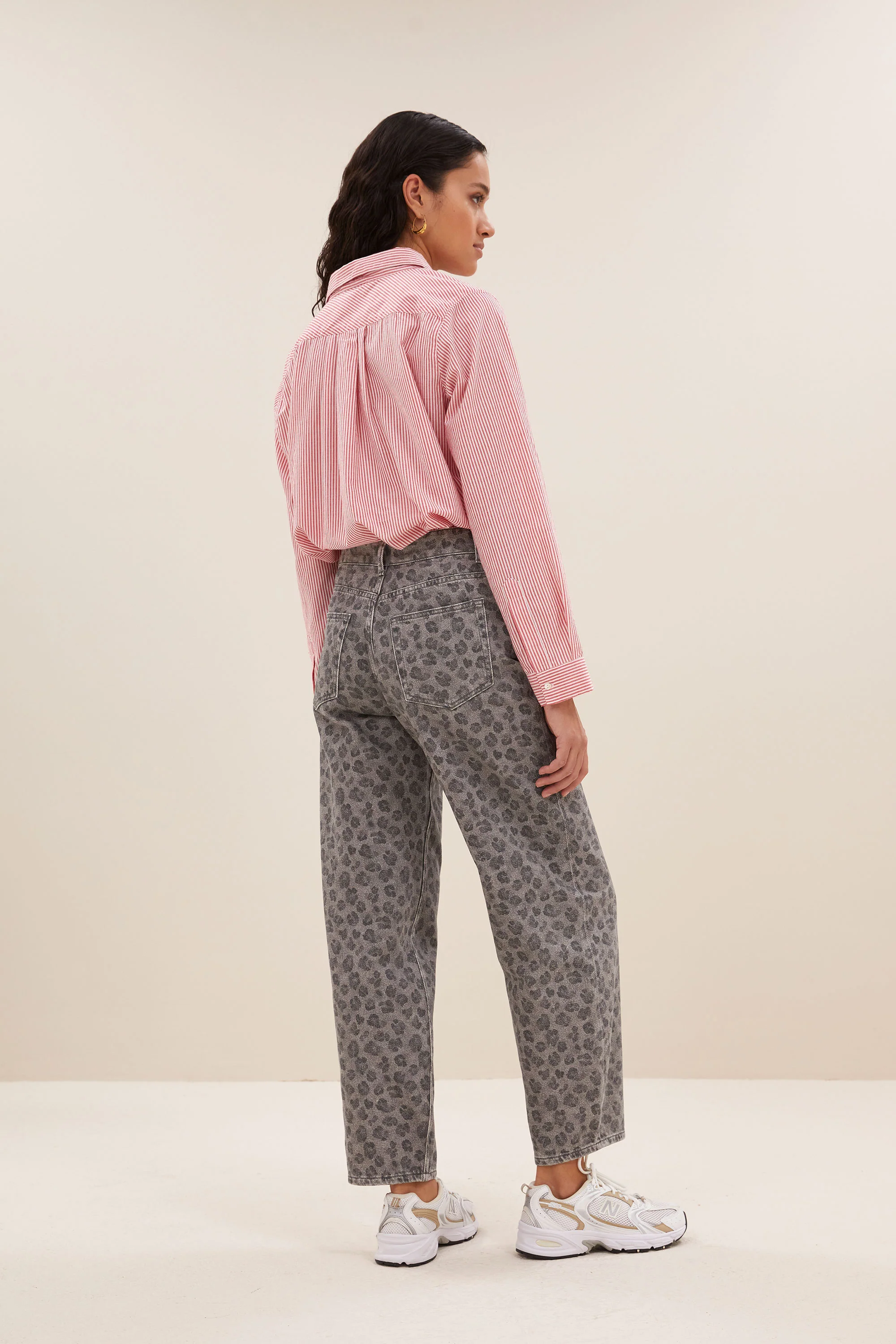 flo stripe blouse | red pinstripe - Image 4