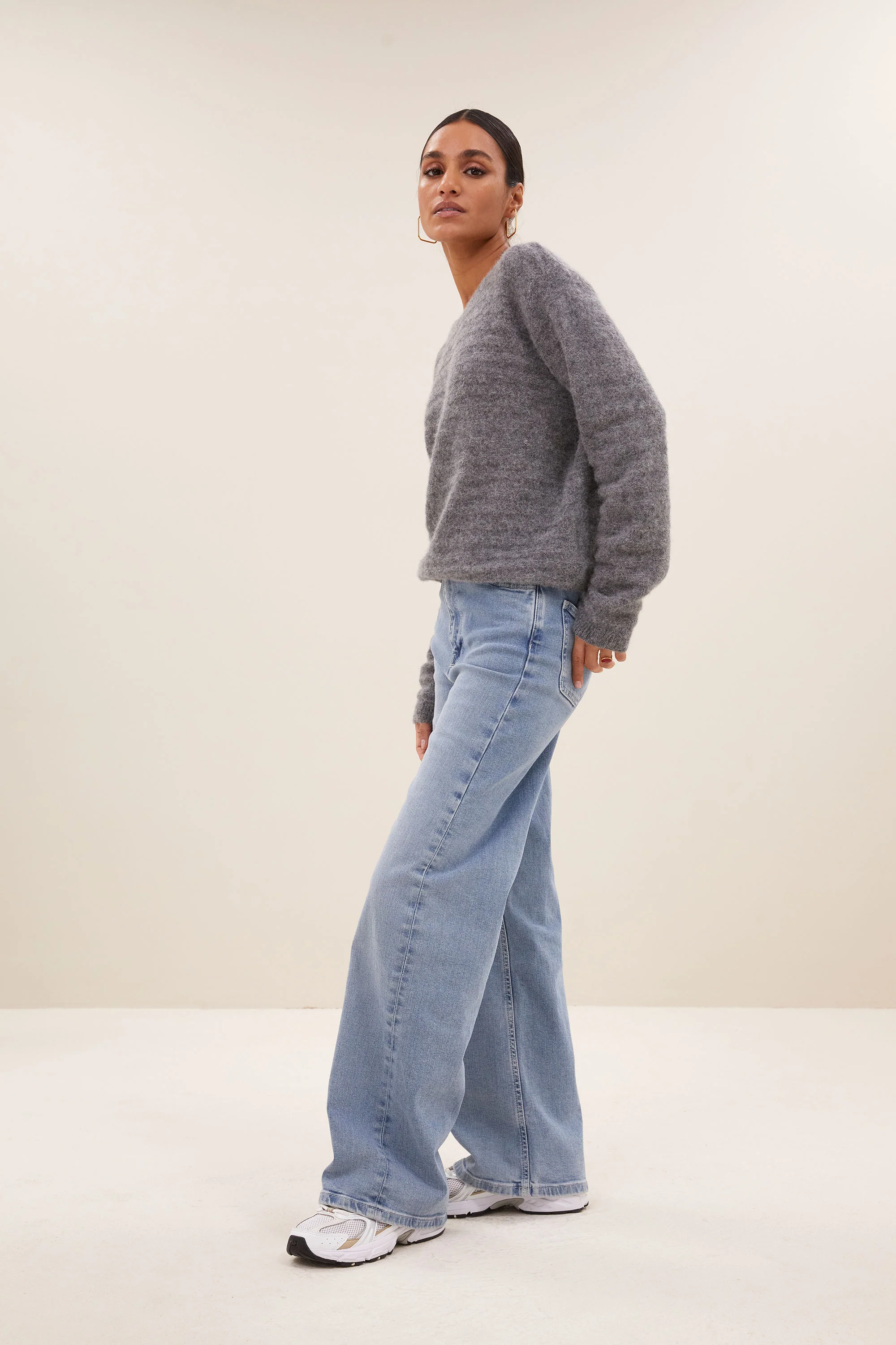 gwen pullover | dark grey melee - Image 3