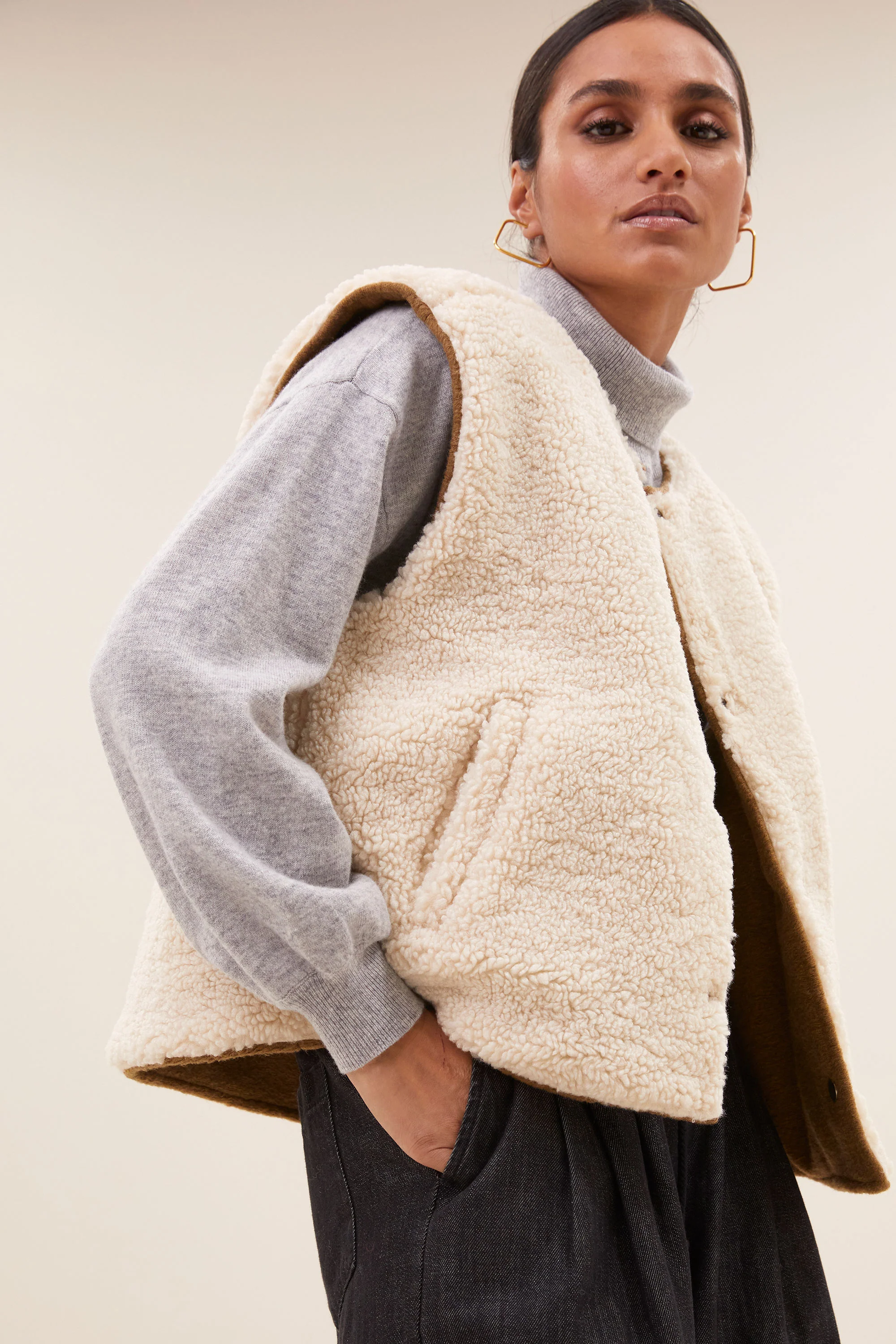 joelle wool jacket | camel - Image 3