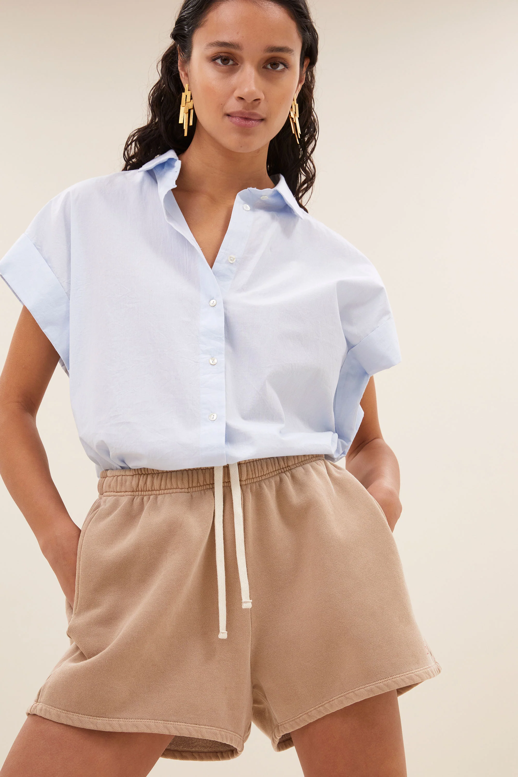 kid natural shorts | hazel - Image 4