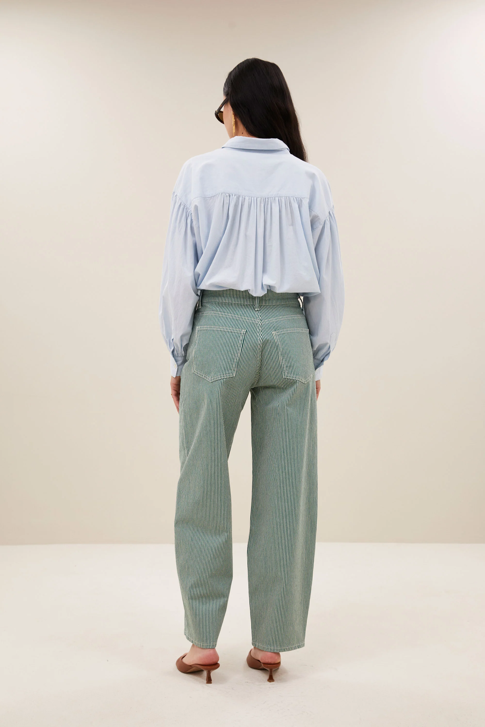 lew stripe pants | dark green stripe - Image 3