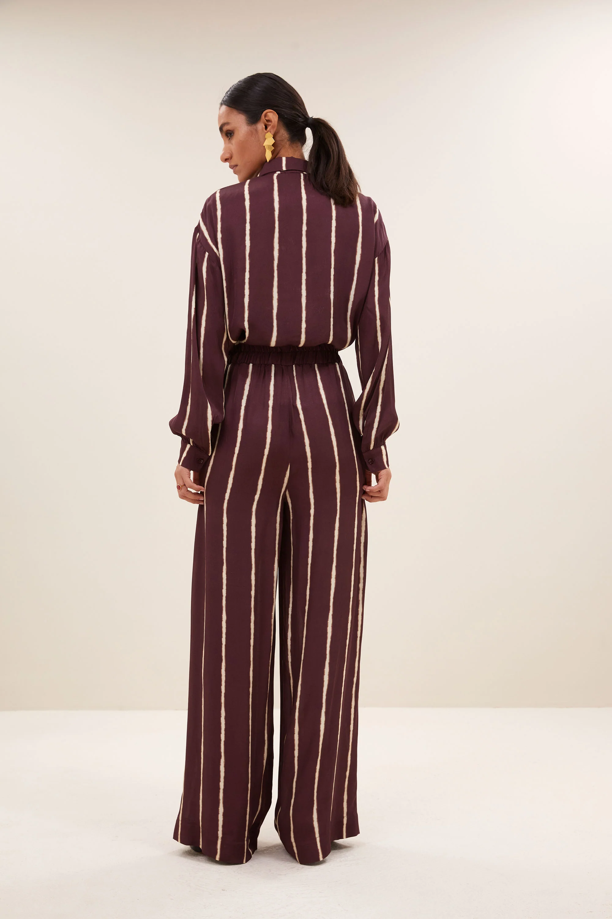 lykke tie dye blouse | pecan tie dye stripe - Image 3