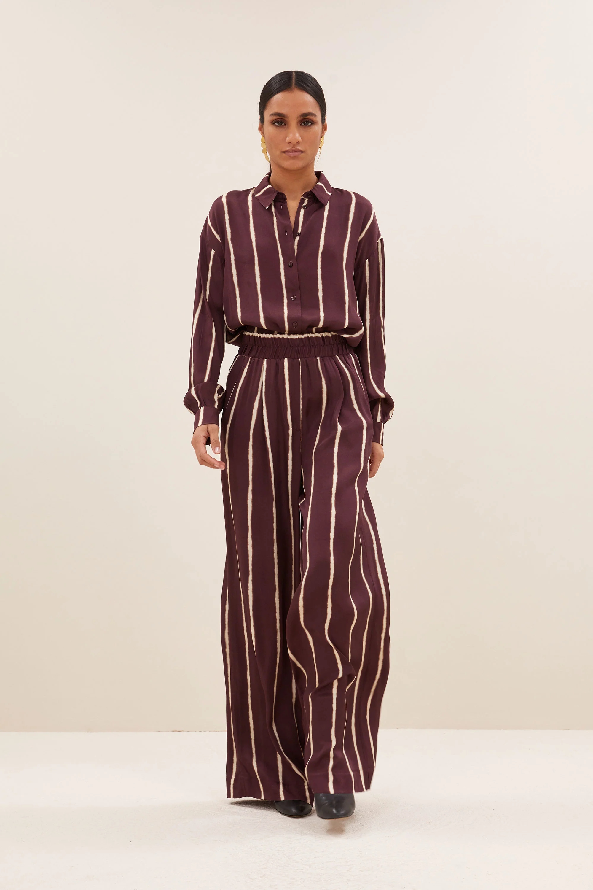 lykke tie dye blouse | pecan tie dye stripe - Image 5