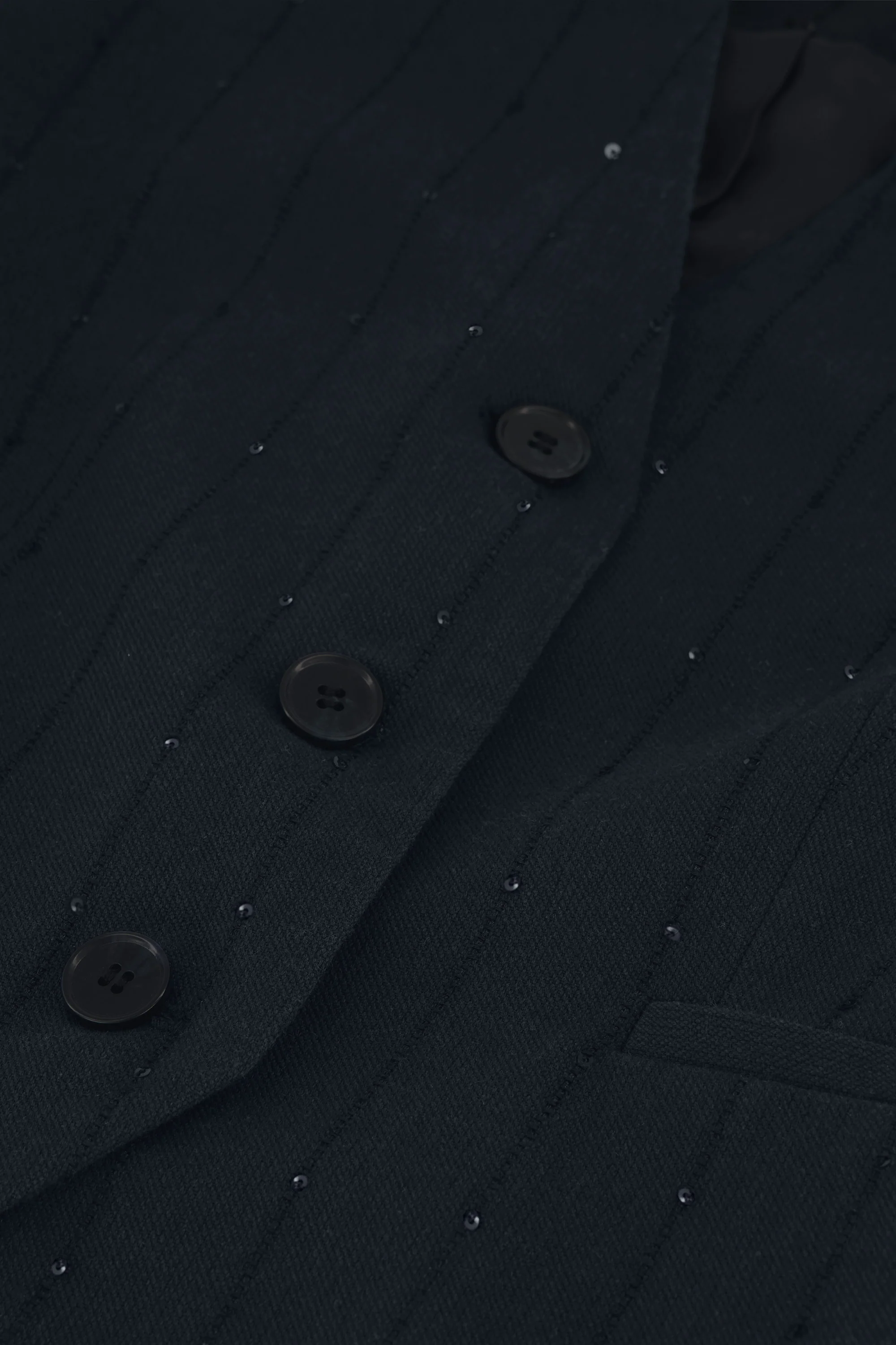 lynn sparkle gilet | navy lurex stripe - Image 5