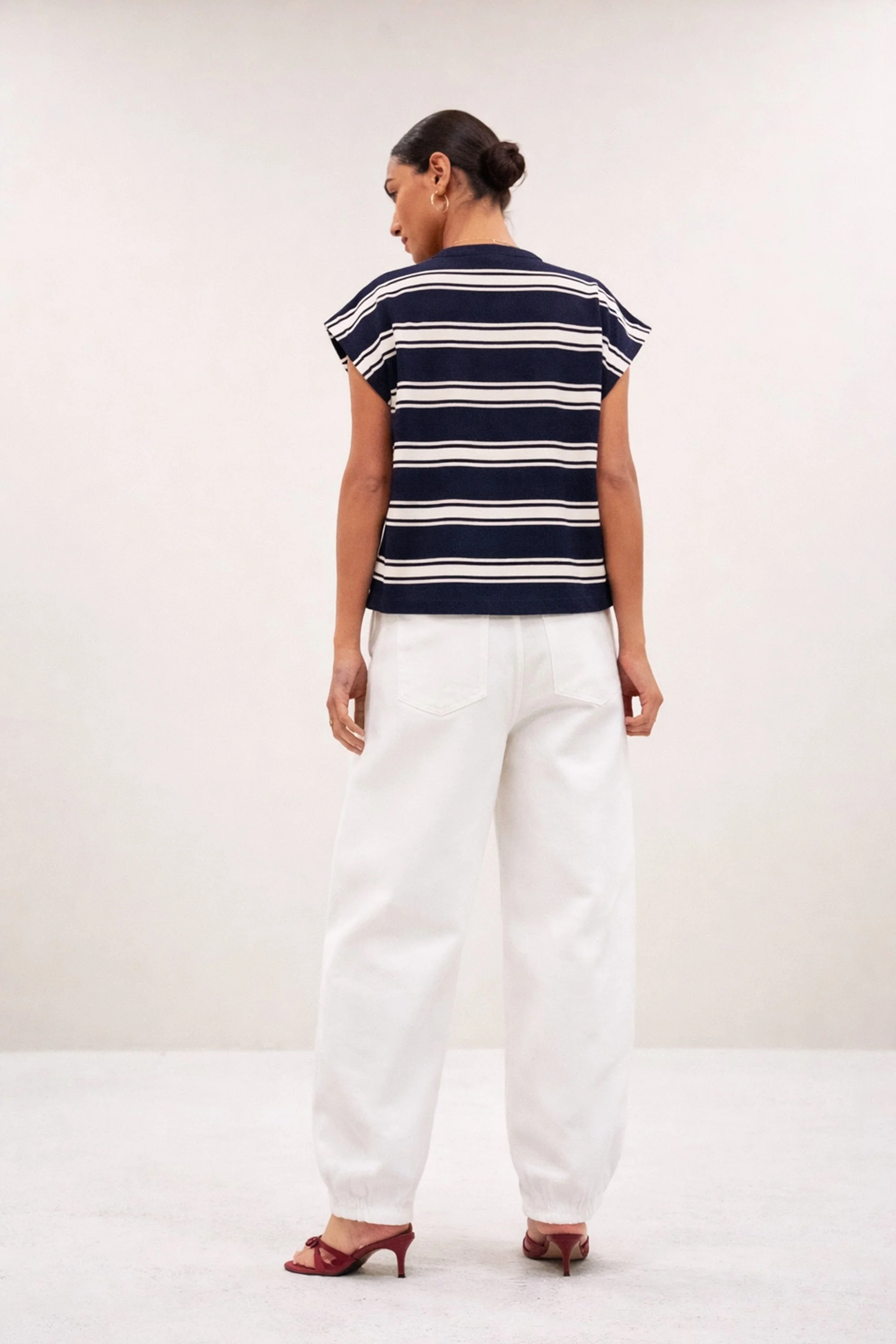 mason stripe top | grain navy stripe - Image 3