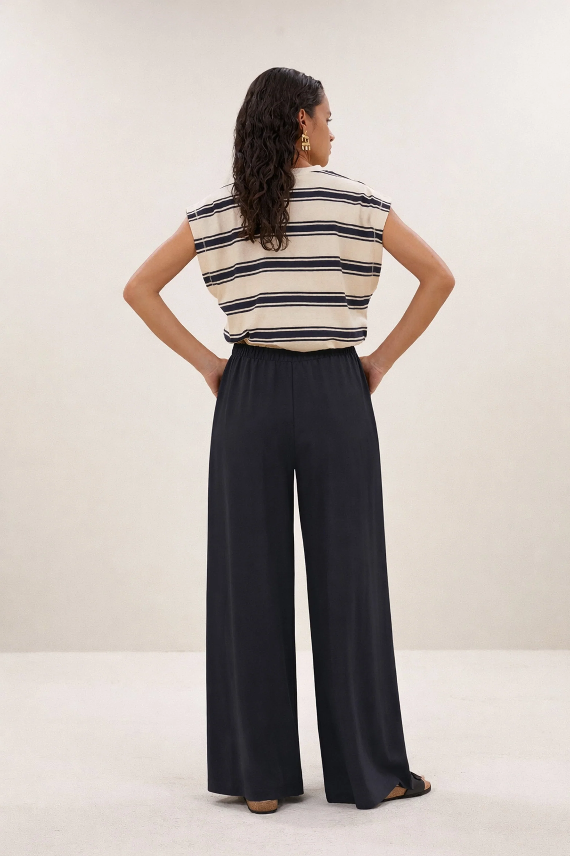mason stripe top | navy grain stripe - Image 3
