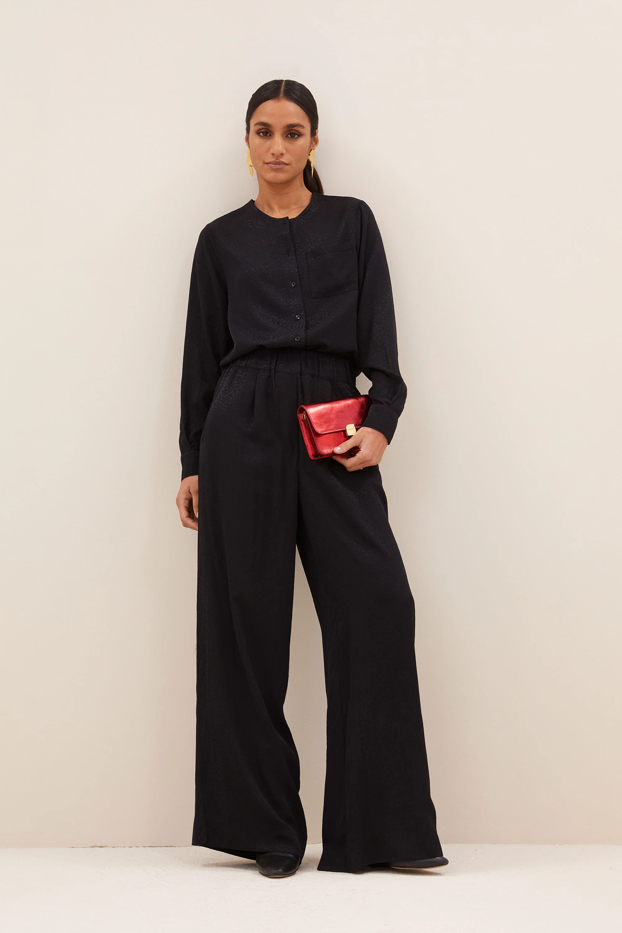 noi black cheetah blouse | black cheetah - Image 5