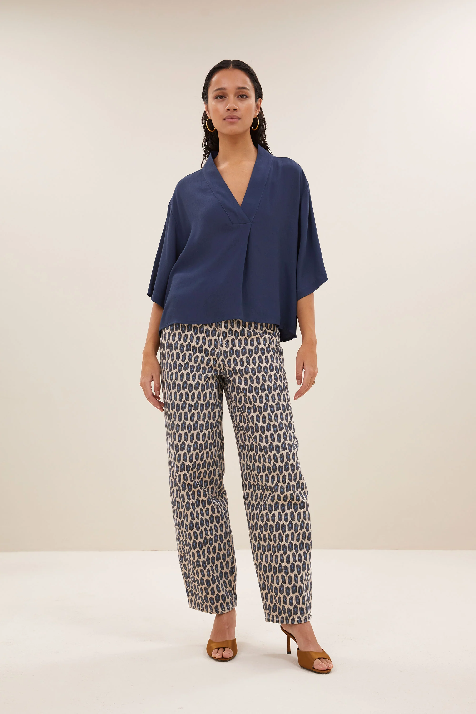 owen viscose blouse | winter blue - Image 3