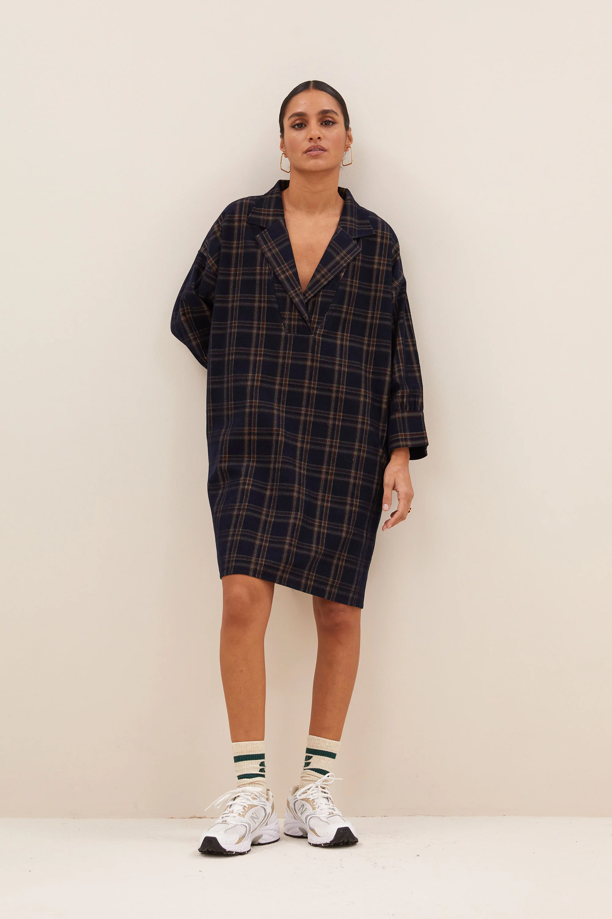 pino check dress | oak check - Image 4