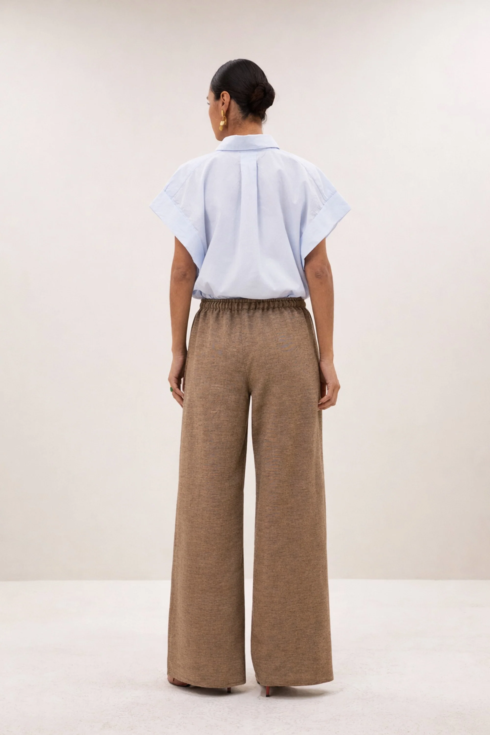 pixie chambray blouse | light blue - Image 4