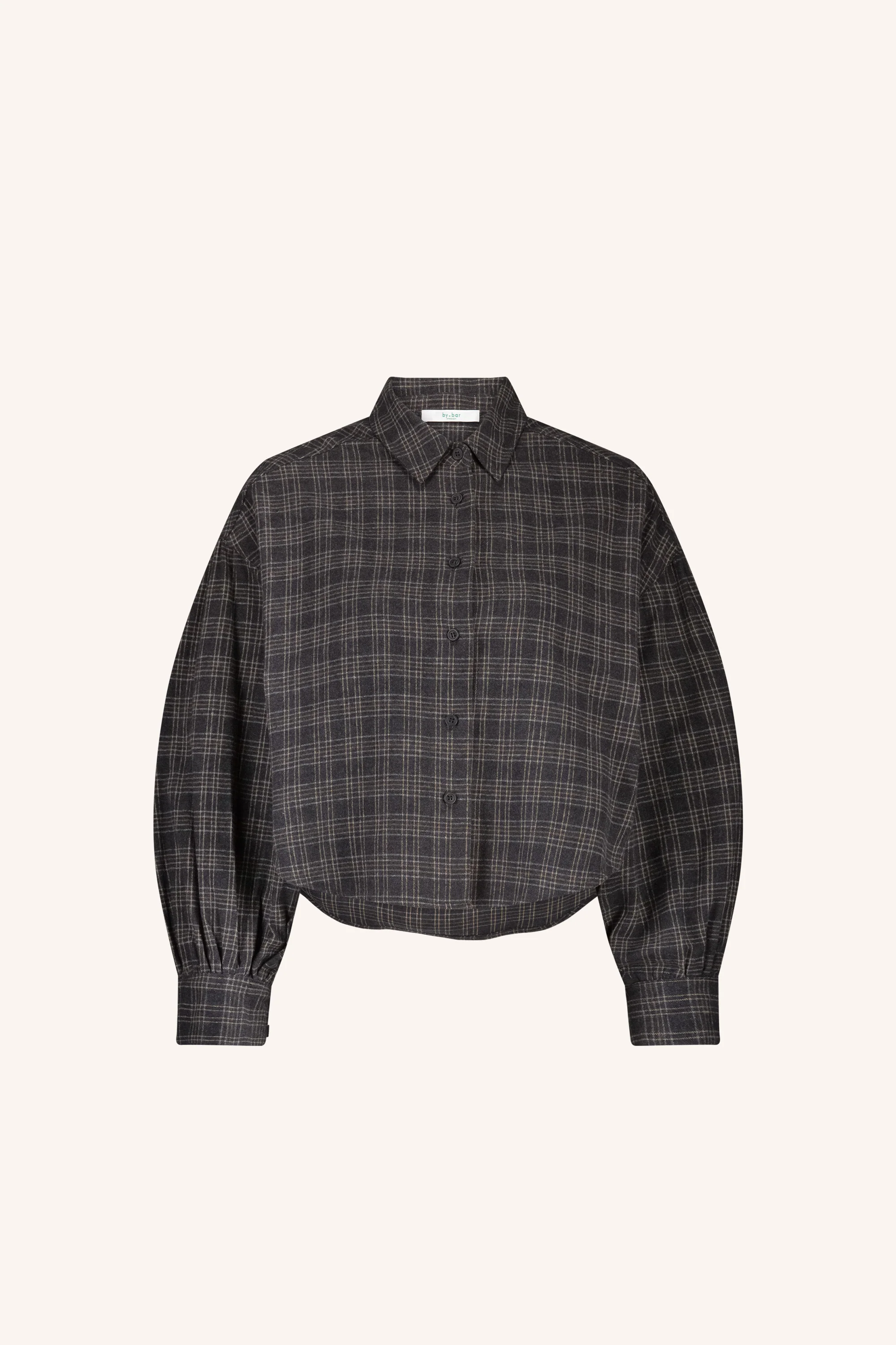 sarah short check blouse | caramel - Image 5